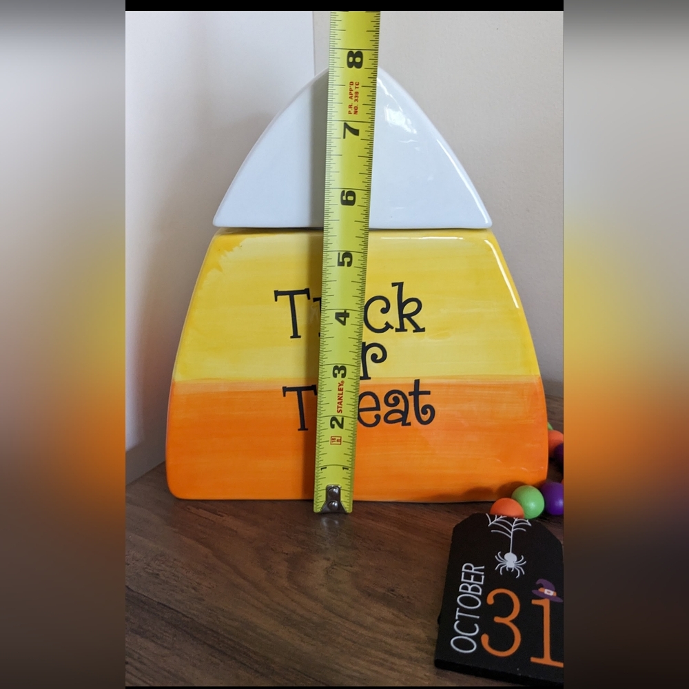 Candy Corn Trick or Treat Cookie/Candy Canister - Picture 3 of 6